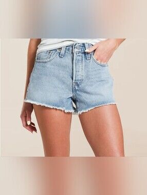 Levi's 501 Original Short in Micro Blue Sz 25